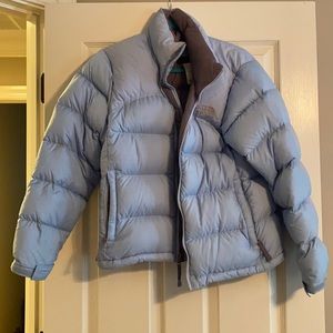 North Face Puffer Jacket Sky Blue